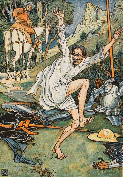 Don Quixote Doing Penance, illustration from 